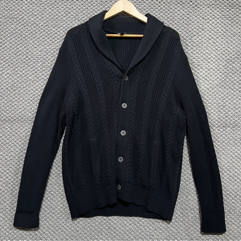 Express Black Shawl Collar Cardigan size L NWOT Men's Black Shawl Collar Sweater